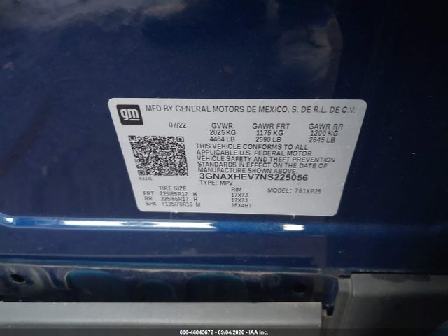 2022 CHEVROLET EQUINOX FWD LS 9