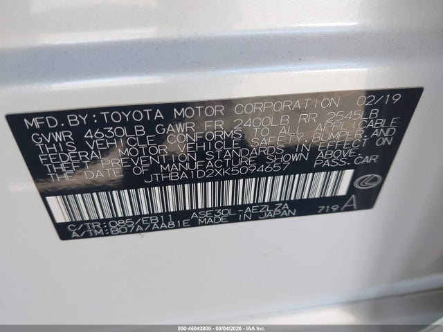 2019 LEXUS IS 300 9