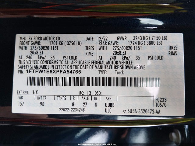 2023 FORD F-150 PLATINUM 9