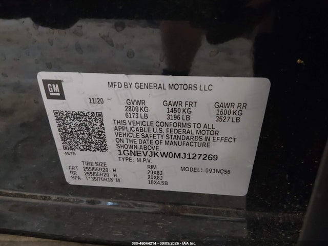 2021 CHEVROLET TRAVERSE AWD RS 9