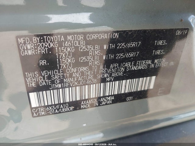 2019 TOYOTA RAV4 XLE 9