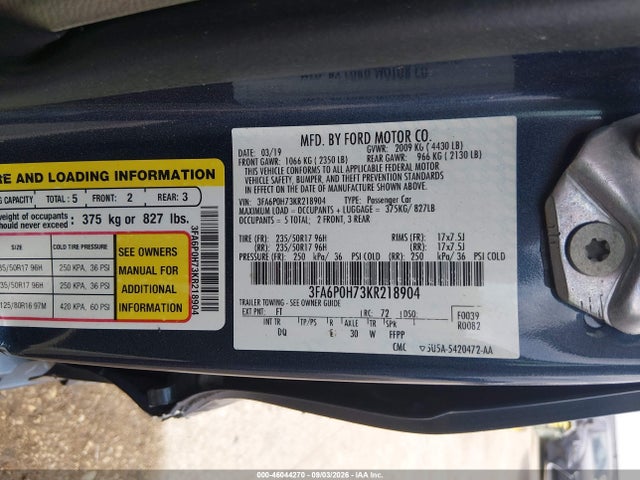 2019 FORD FUSION SE 9