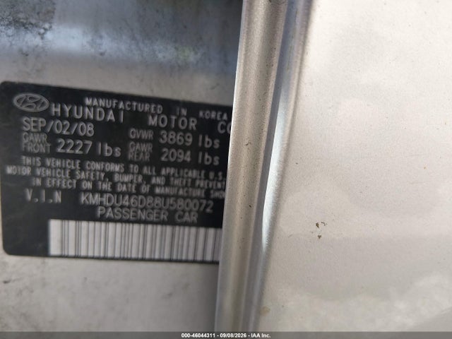 2008 Hyundai ELANTRA GLS/SE 照片 9
