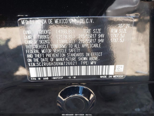 2022 HONDA HR-V AWD LX 9