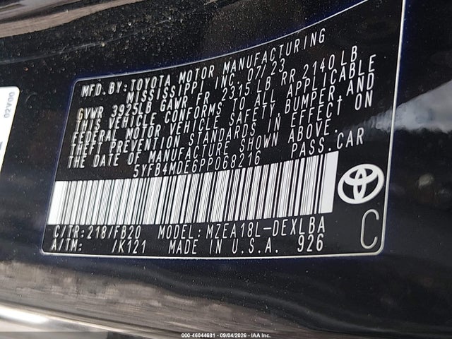 2023 TOYOTA COROLLA LE 9