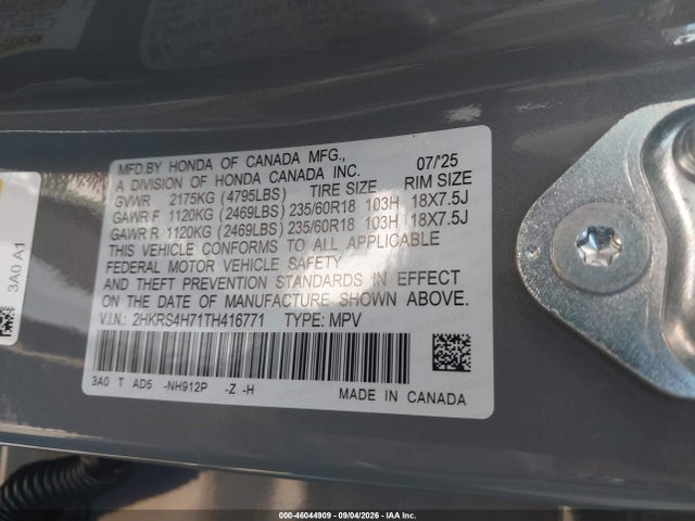 2026 HONDA CR-V EX-L AWD 9