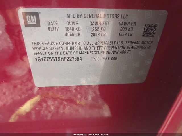 2017 CHEVROLET MALIBU 1LT 9