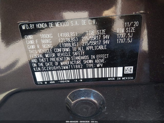2021 HONDA HR-V AWD EX 9