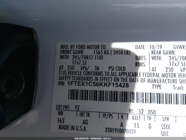 2019 FORD F-150 XL 9