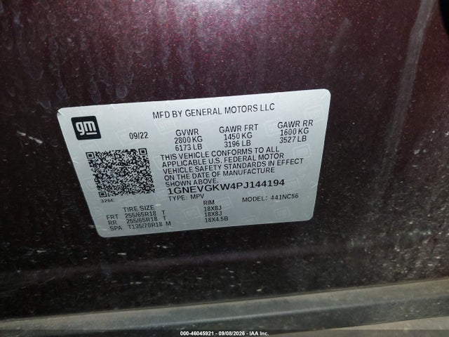 2023 CHEVROLET TRAVERSE AWD LT CLOTH 9
