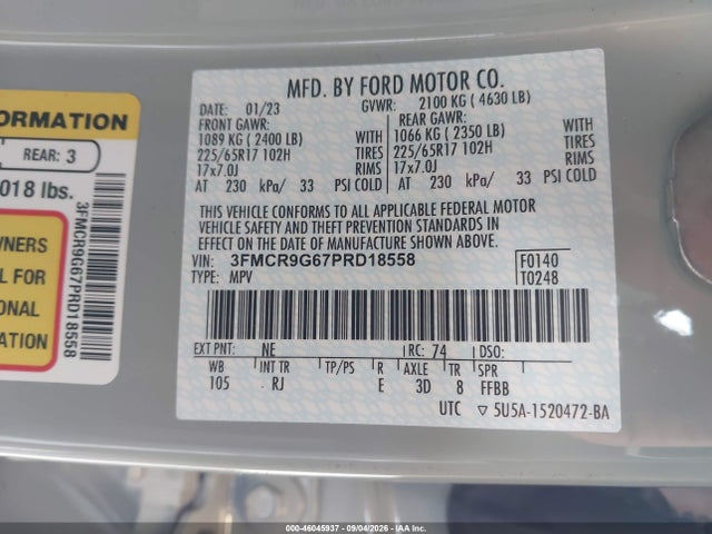 2023 FORD BRONCO SPORT HERITAGE 9
