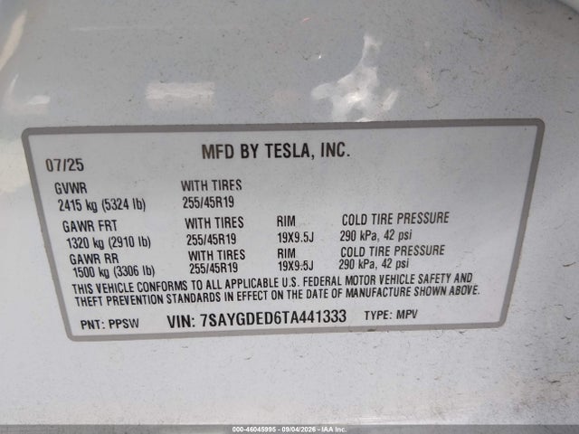 2026 TESLA MODEL Y PREMIUM REAR-WHEEL DRIVE/REAR-WHEEL DRIVE 9