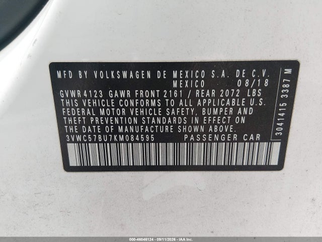2019 VOLKSWAGEN JETTA 1.4T R-LINE/1.4T S/1.4T SE 9