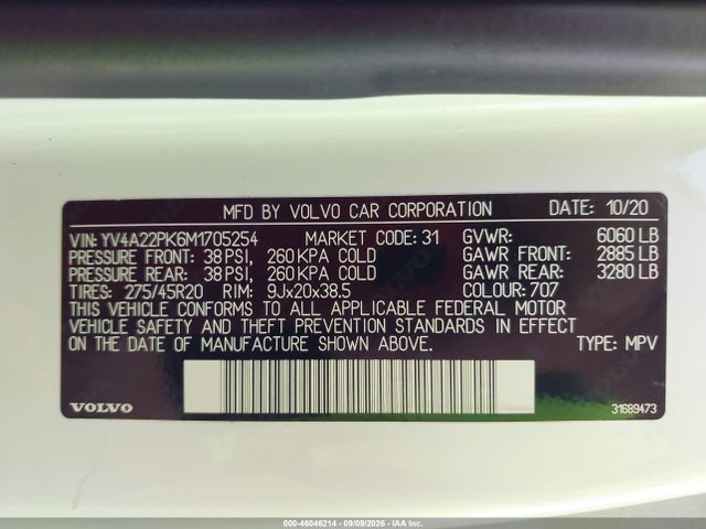 2021 VOLVO XC90 T6 MOMENTUM 7 PASSENGER 9