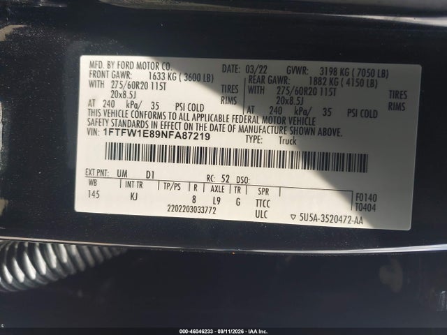 2022 FORD F-150 KING RANCH 9