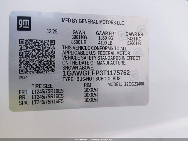 2026 CHEVROLET EXPRESS PASSENGER 2500 REGULAR WHEELBASE, LS, RWD 9