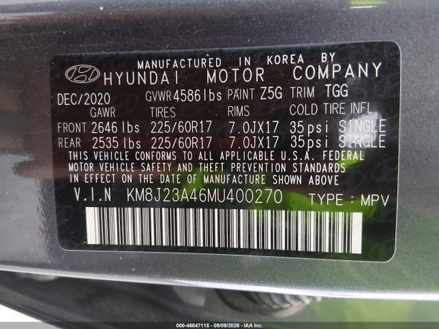 2021 HYUNDAI TUCSON SE 9