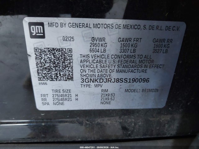 2025 CHEVROLET BLAZER EV RS AWD 9