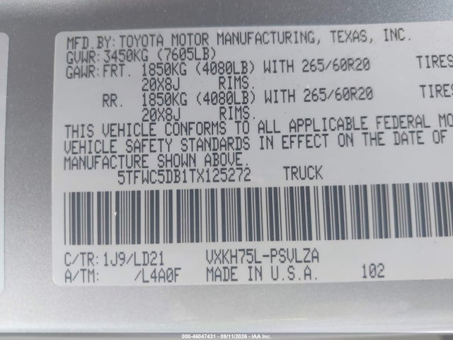 2026 TOYOTA TUNDRA HYBRID LIMITED CREWMAX 6.4' BED 9