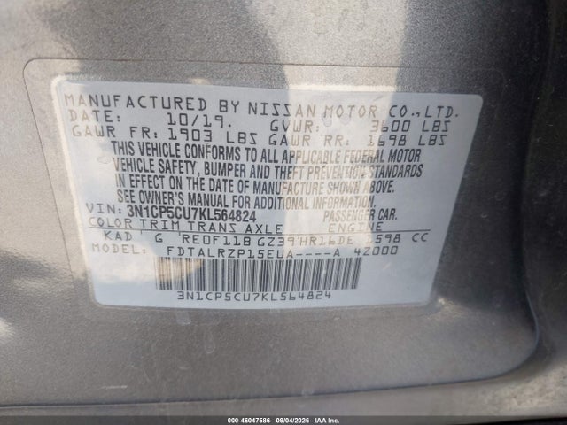 2019 NISSAN KICKS S 9