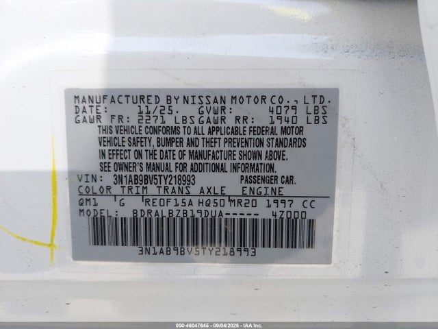 2026 NISSAN SENTRA S 9