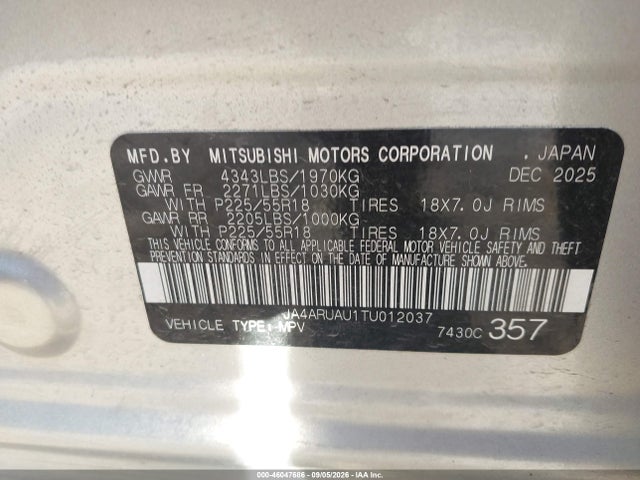 2026 MITSUBISHI OUTLANDER SPORT 2.0 ES/2.0 LE/2.0 RALLIART/2.0 S/2.0 SE/2.0 TRAIL EDITION 9