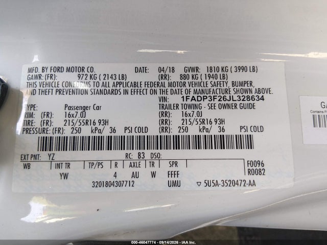 2018 FORD FOCUS SE 9