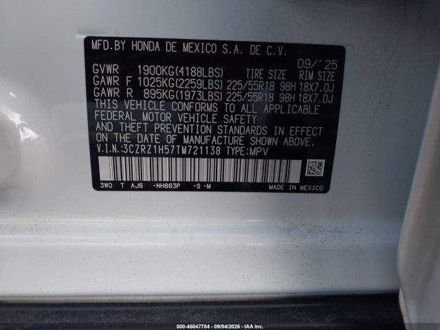 2026 HONDA HR-V 2WD SPORT 9