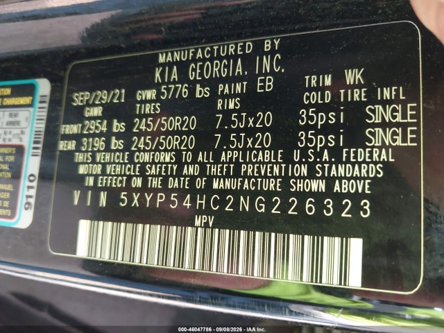 2022 KIA TELLURIDE SX 9