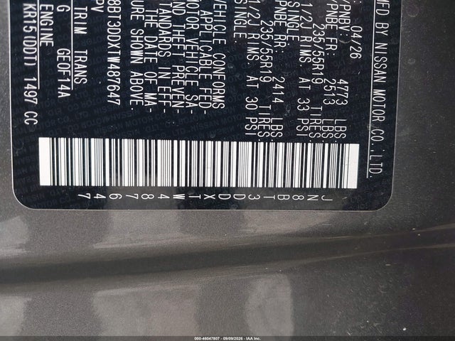2026 NISSAN ROGUE PLATINUM 9
