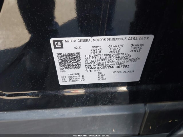 2021 CHEVROLET EQUINOX FWD LT 9