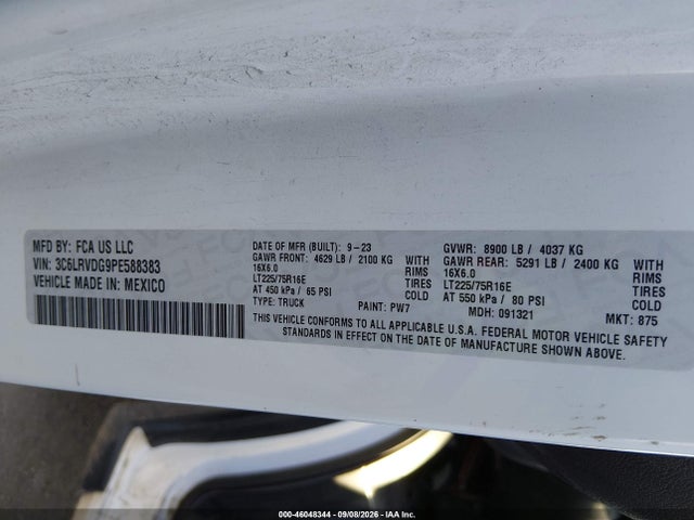 2023 RAM PROMASTER 2500 HIGH ROOF 159 WB 9