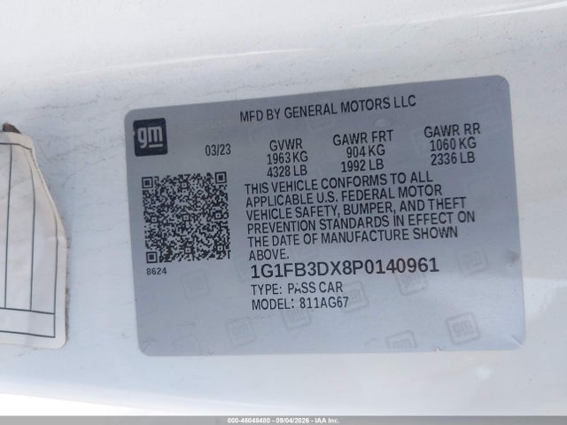 2023 CHEVROLET CAMARO RWD 1LT 9