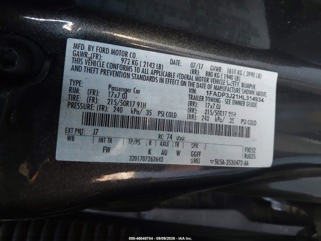2017 FORD FOCUS TITANIUM 9