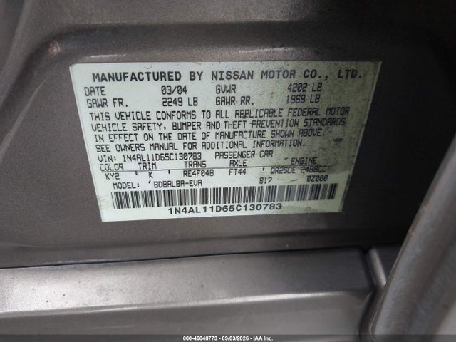 2005 Nissan ALTIMA 2.5 S — фото 9