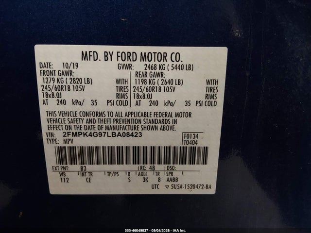 2020 FORD EDGE SE 9