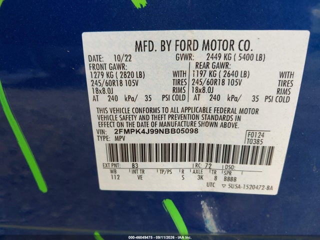 2022 FORD EDGE SEL 9