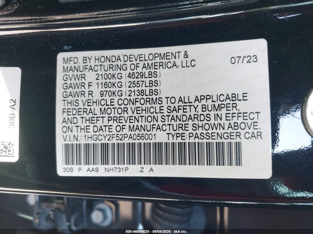 2023 HONDA ACCORD HYBRID SPORT 9