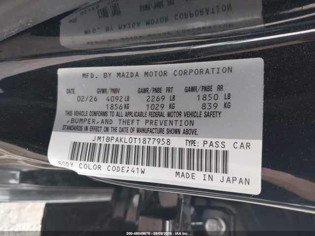 2026 MAZDA MAZDA3 2.5 S SELECT SPORT 9