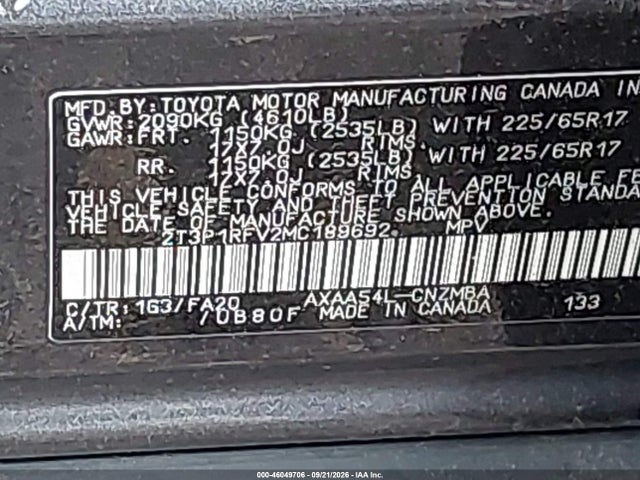 2021 TOYOTA RAV4 XLE 9