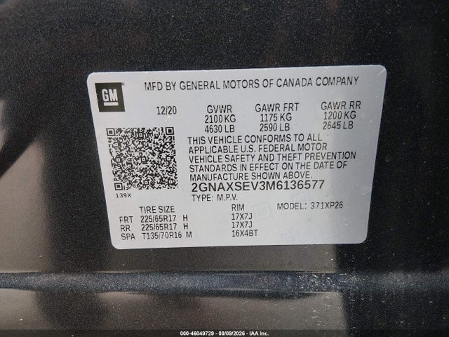 2021 CHEVROLET EQUINOX AWD LS 9