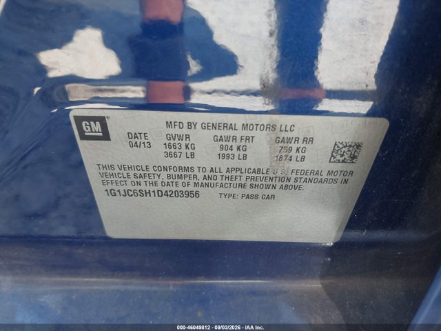 2013 Chevrolet SONIC LT AUTO 照片 9