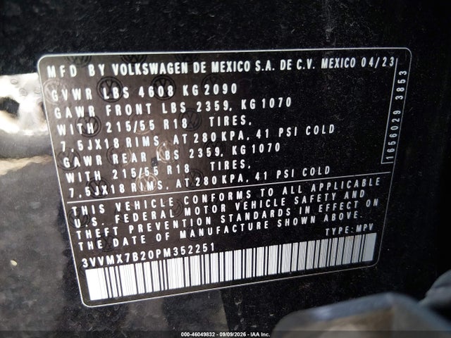 2023 VOLKSWAGEN TAOS 1.5T S 9
