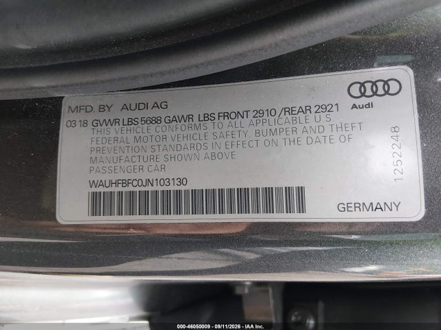 2018 AUDI S6 4.0T PREMIUM PLUS 9