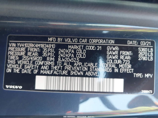 2021 VOLVO XC60 T5 MOMENTUM 9