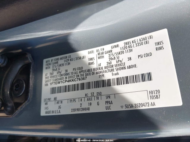 2019 FORD F-150 XL 9