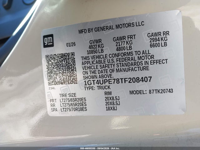 2026 GMC SIERRA 2500 HD , STANDARD BED, AT4, 4WD 9