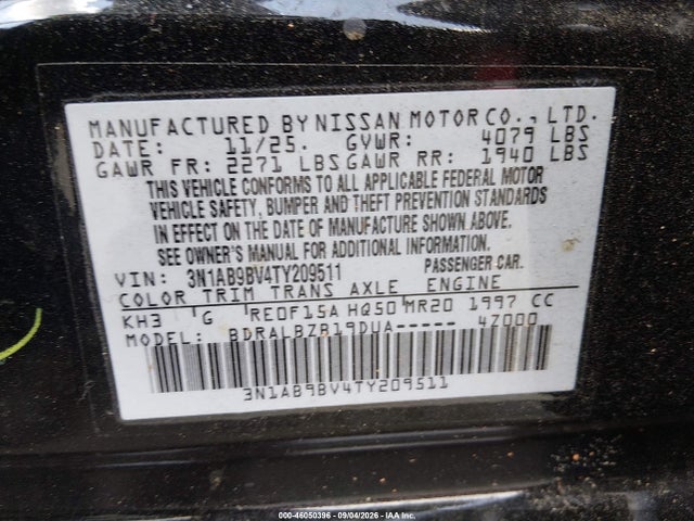 2026 NISSAN SENTRA S 9