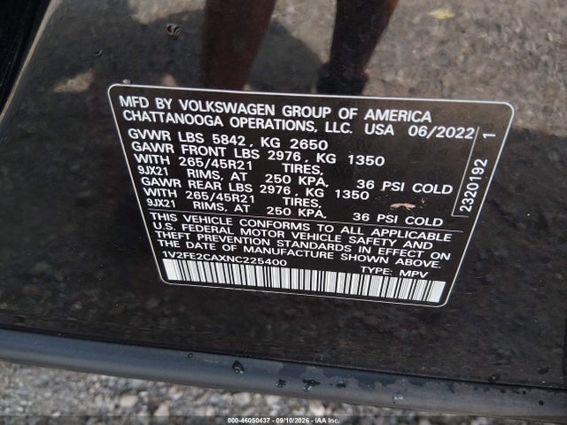2022 VOLKSWAGEN ATLAS CROSS SPORT 3.6L V6 SEL PREMIUM R-LINE 9