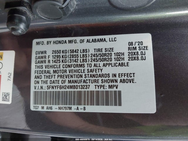 2021 HONDA PILOT AWD SPECIAL EDITION 9
